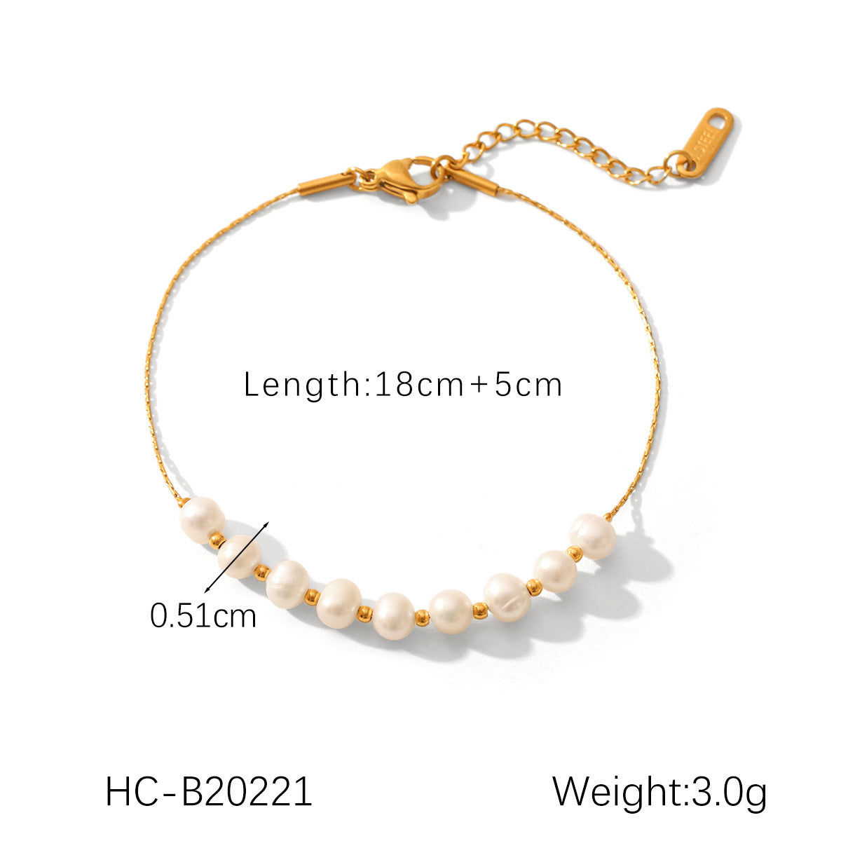 Hot Natural Freshwater Pearl Female Feel Figaro Bracelet