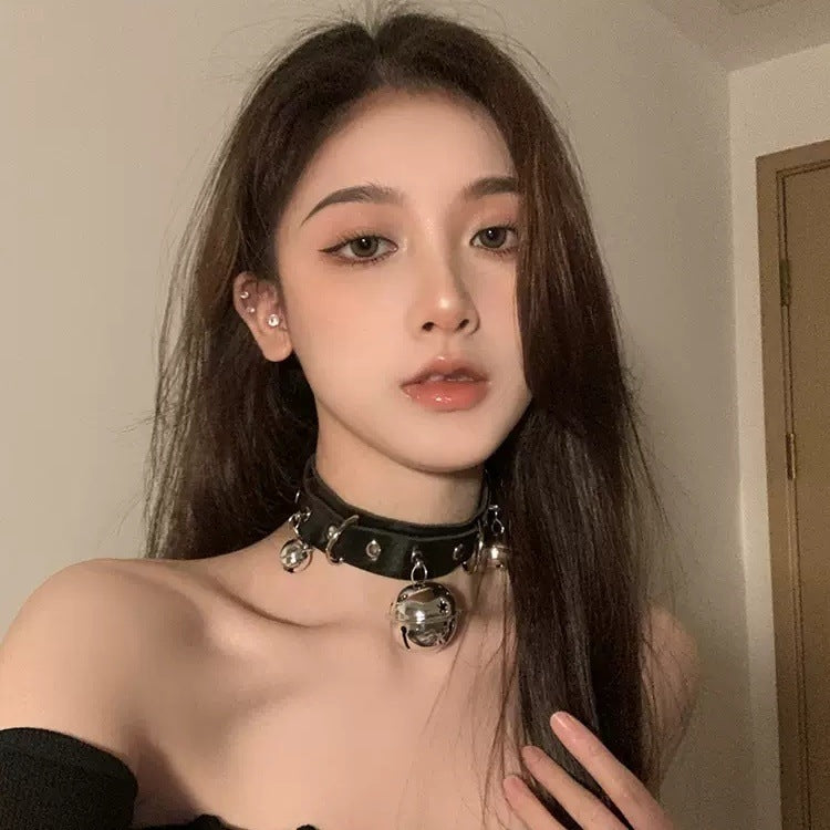 Collar Female Neck Band Chain Black Necklaces