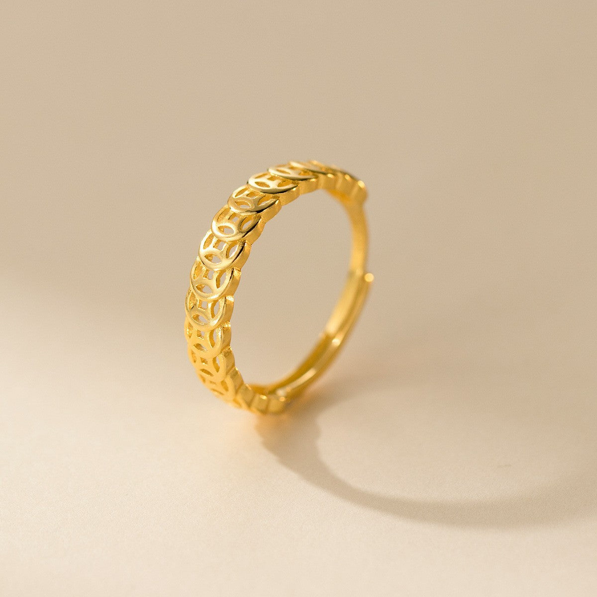 Fashion Wrap-around Open Money Drawing Luck Rings
