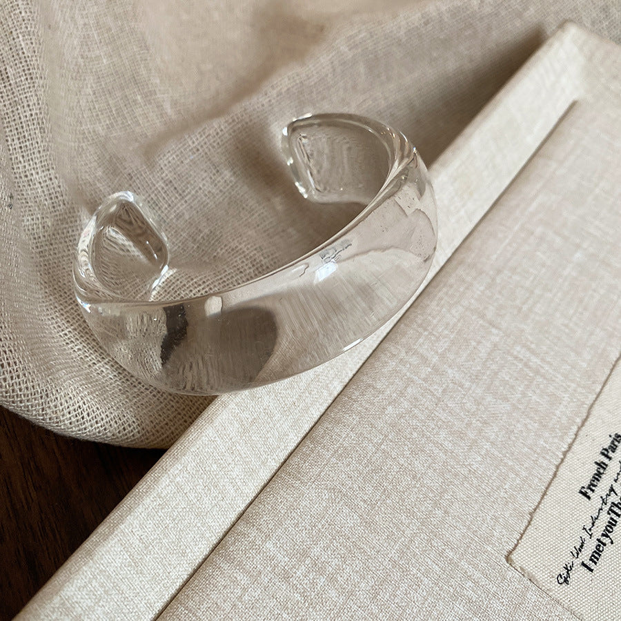 Acrylic Irregular Retro Unique Design Niche Simple Bracelet