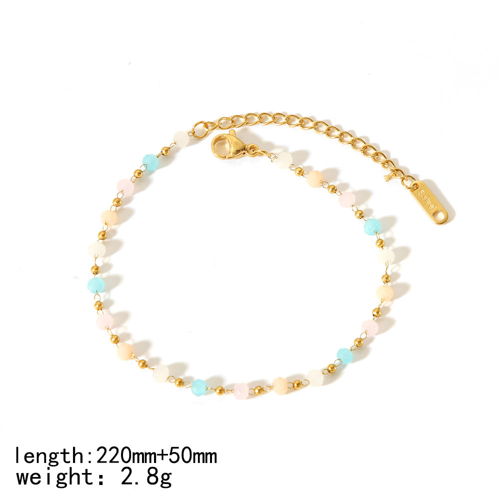 Irregular Natural Stone Gold Stainless Steel Necklaces