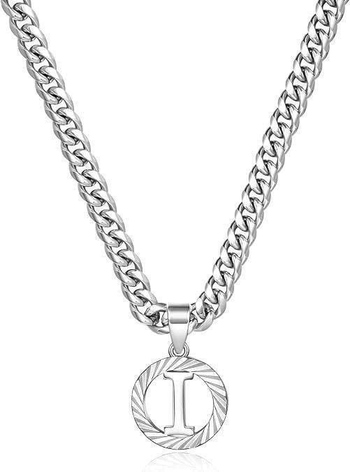 Men's Style White Gold Color Cuban Link Chain Necklaces