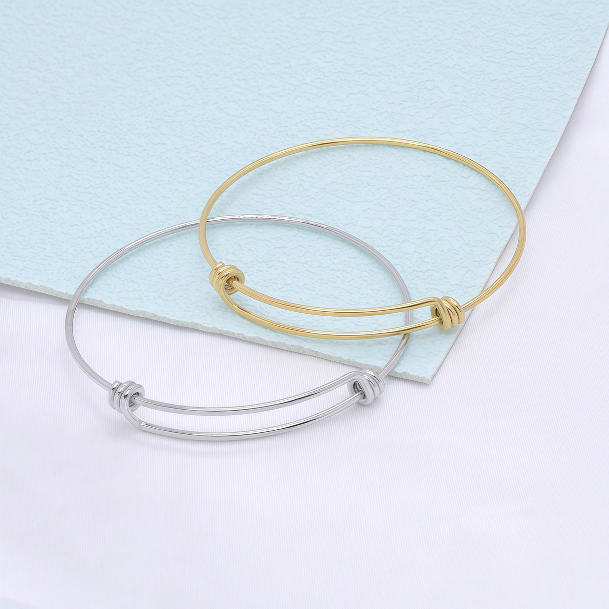 Stainless Steel Coil Push-pull Telescopic Adjustable Mouth Bracelet