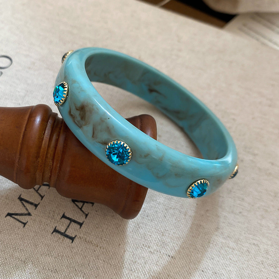 Acrylic Irregular Retro Unique Design Niche Simple Bracelet