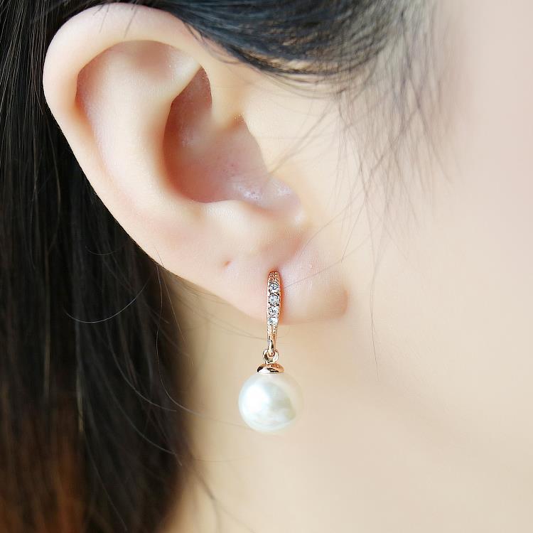 Pearl Female Trendy Long Temperament Western Earrings