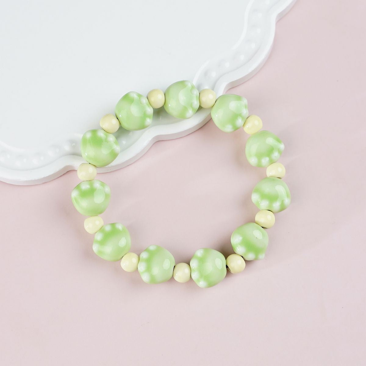 Ceramic Painted Pottery Beads Female Literary Bracelet