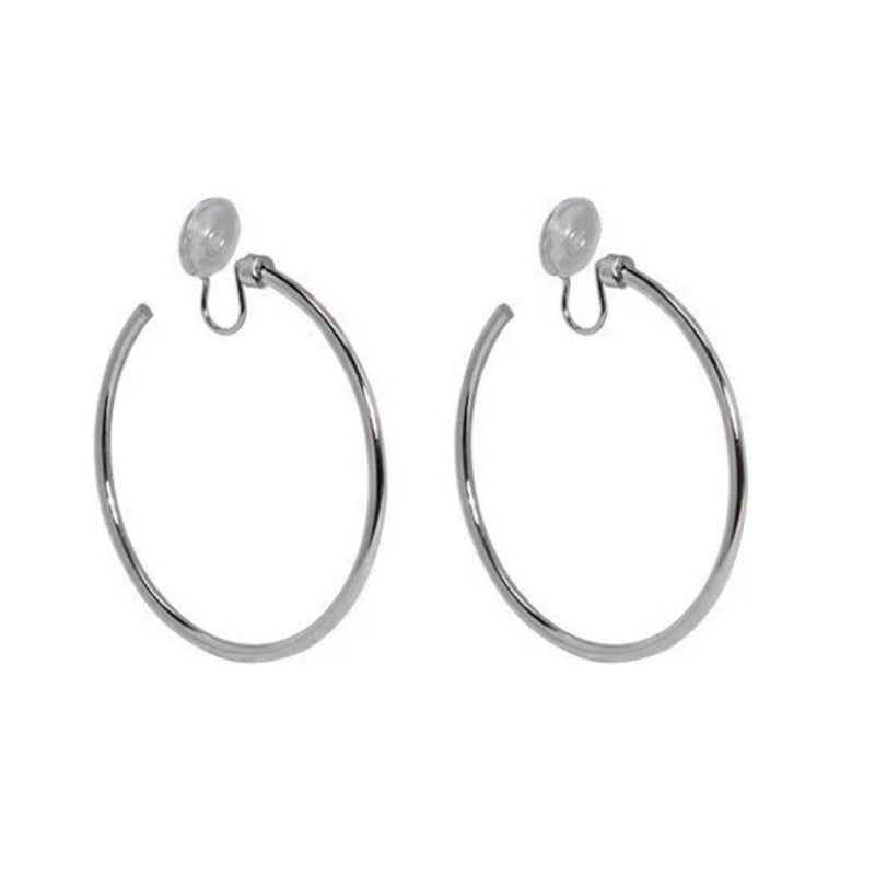 Women's Simple Large Hoop Without Pierced Ears Mosquito Coil Can Shake Earrings