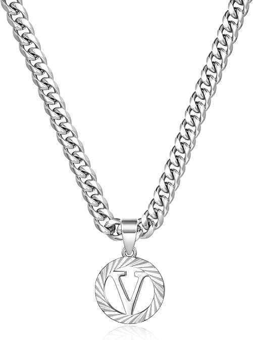 Men's Style White Gold Color Cuban Link Chain Necklaces