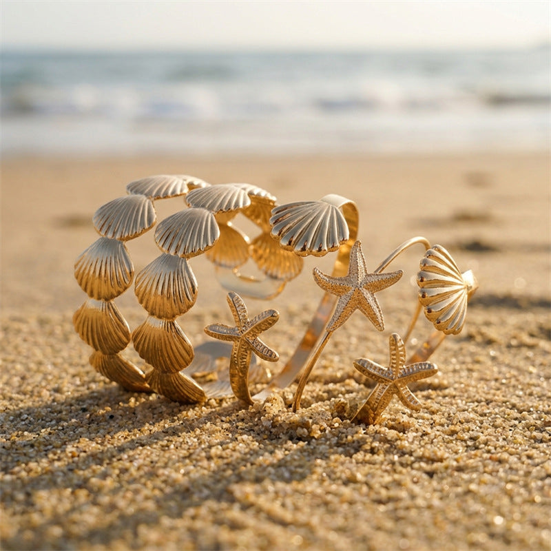 Alloy Hollow Geometry Ocean Series Personality Bracelets