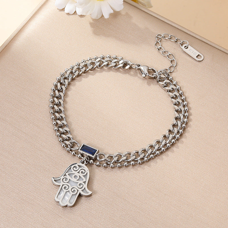 Women's Fashion Devil's Eye Titanium Steel Light Bracelet