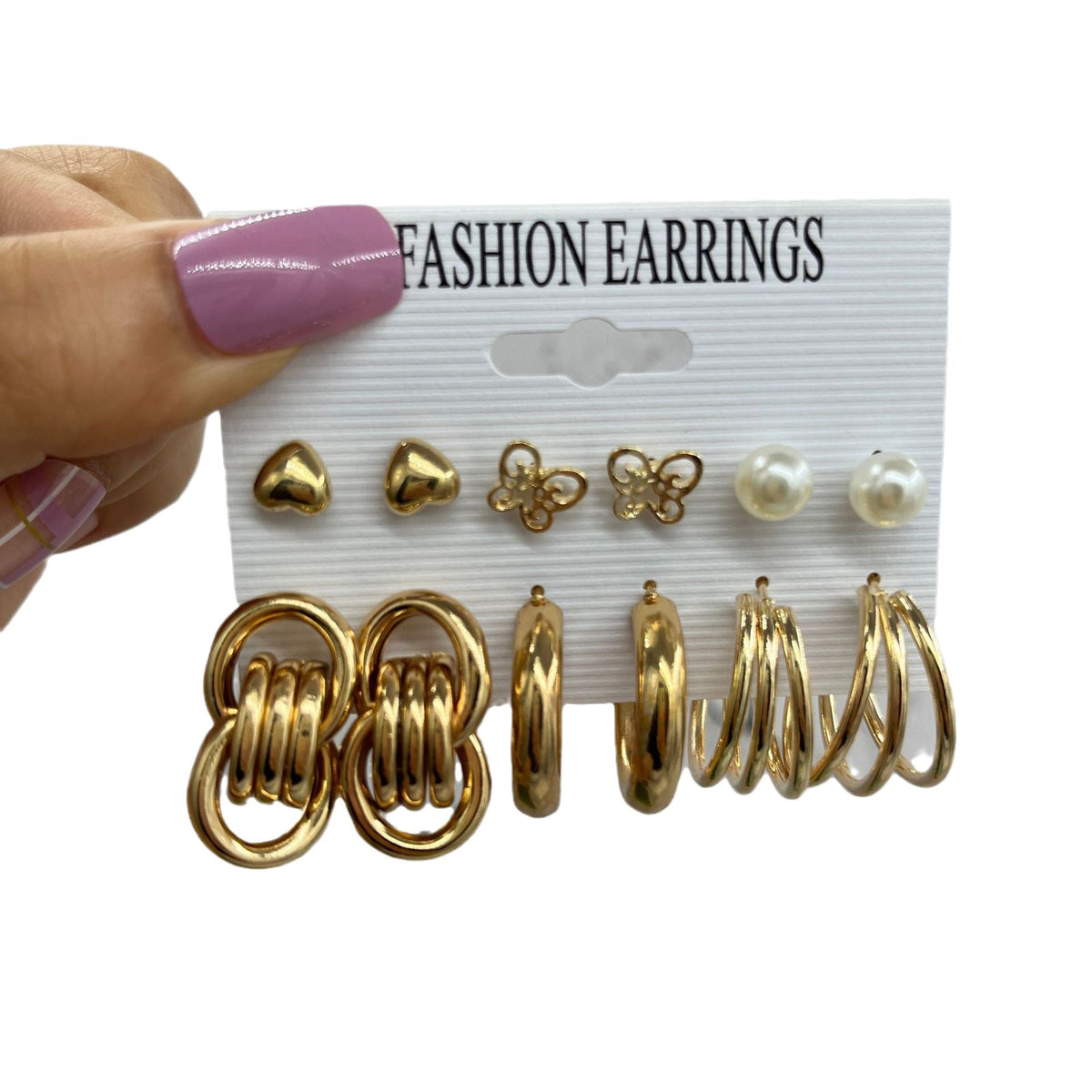 Women's French Retro Circle Pearl For Stud Earrings