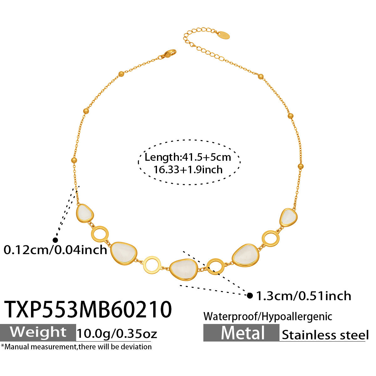 Li Light Luxury Oval Opal Stainless Steel Jewelry Set