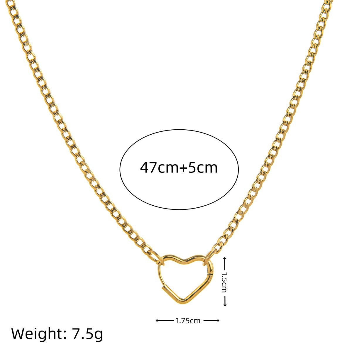 Everyday Fashion Daily Necessities Series Vacuum Electroplating Gold Protection In Necklace
