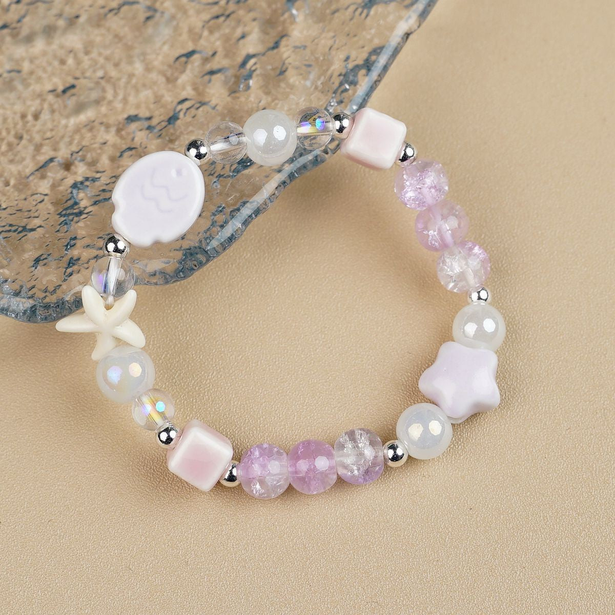 Ceramic Painted Pottery Beads Female Literary Bracelet