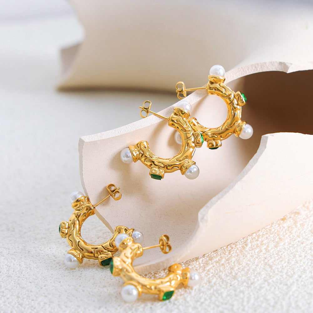 Cube Sugar Niche Temperament Versatile Fashion Inlaid Glass Stone Artificial Rings