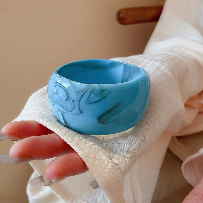 Acrylic Irregular Retro Unique Design Niche Simple Bracelet