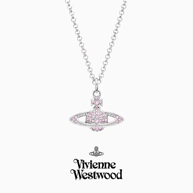 Women's Sterling Sier Classic Saturn Pearl Pin Necklaces