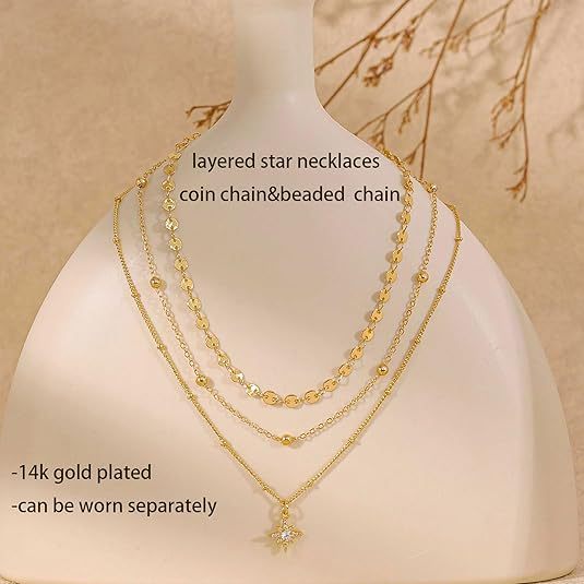 Gold-plated Twin Female Zircon Asterism Light Luxury Necklace