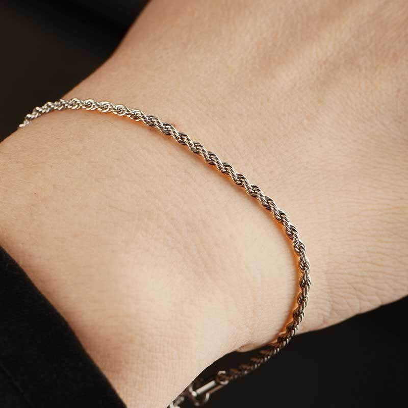 Men's Stainless Steel Hemp Flowers Chain Hip Hop Neutral Titanium Necklace