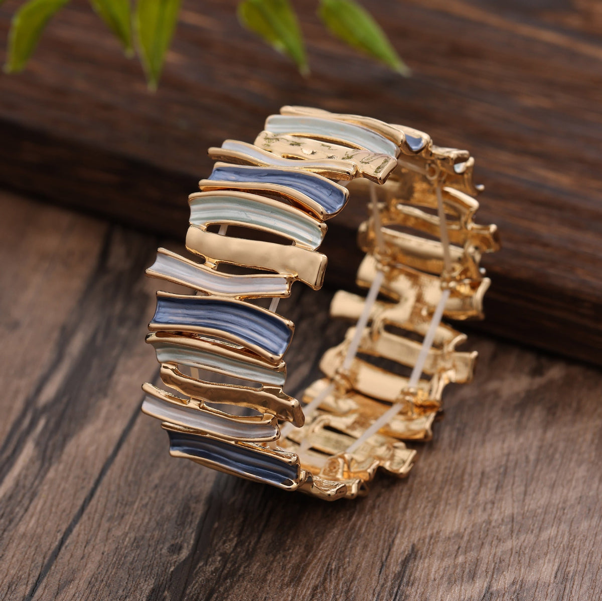 Women's Color Exaggerated Geometry Elastic Creative High Sense Bracelet