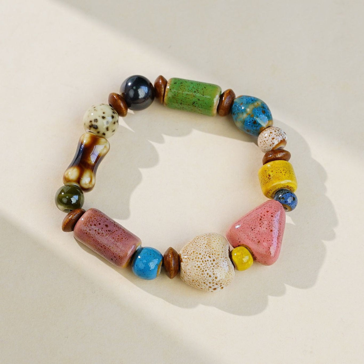 Ceramic Painted Pottery Beads Female Literary Bracelet