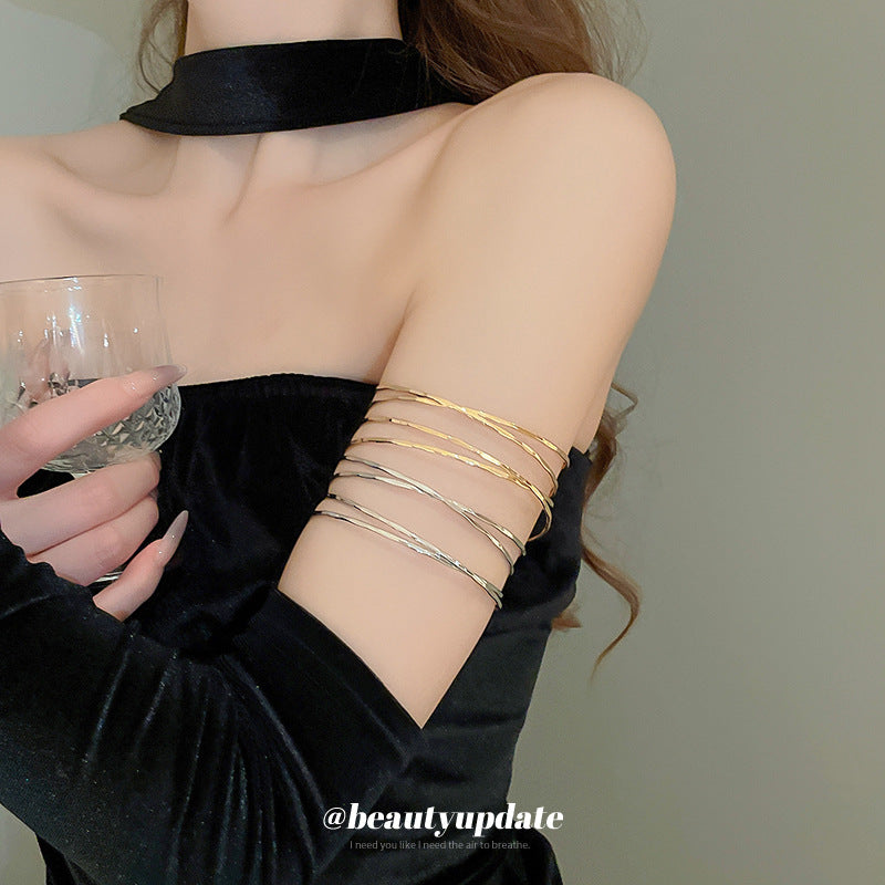 Simple Line Winding Metal Opening Unique Bracelet