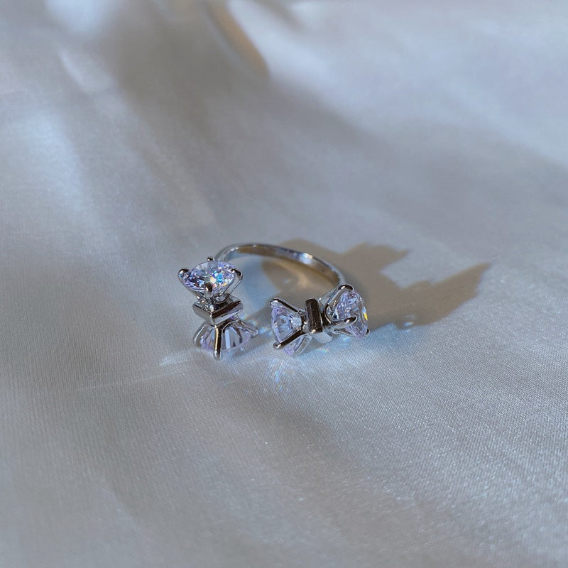 Graceful Versatile Opening Female Light Luxury Minority Design Sense Rings