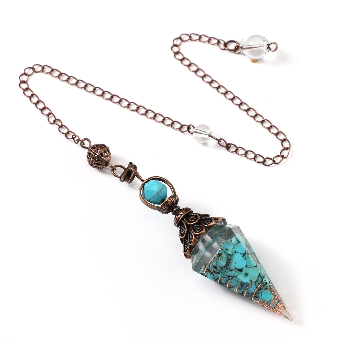 Sier Colorful Crystal Pendulum Stone Gravel Pendants