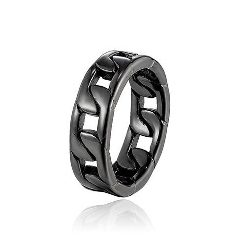Steel Unique Hipster Hip Hop Cuban Rings