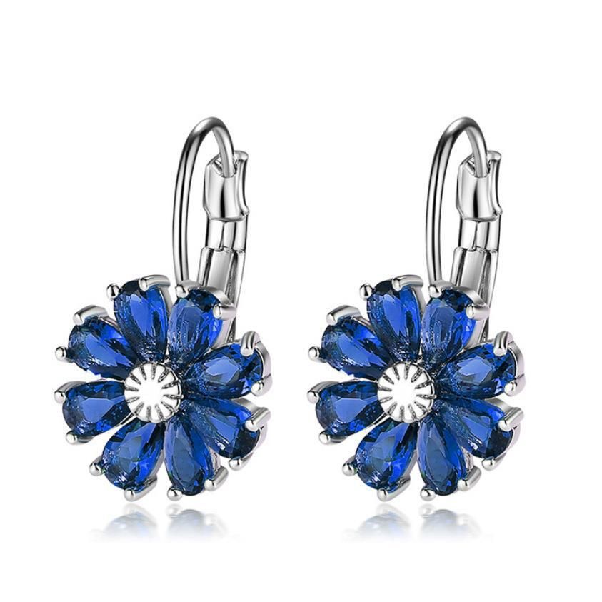 Round Full Diamond Simple Fashion Classic Crystal Zircon Temperament Earrings