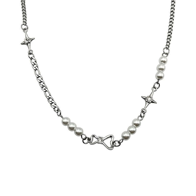 Pearl Stars Trendy Niche High-grade Irregular Sweater Necklaces