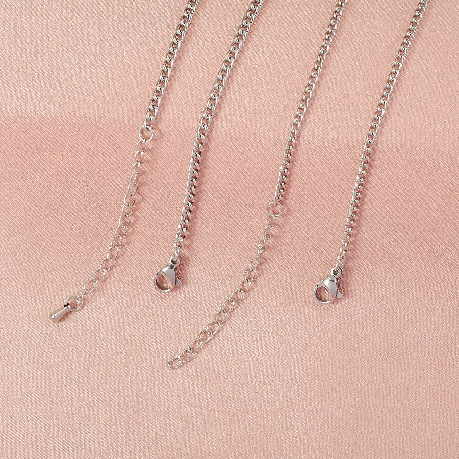 Stainless Steel Parts Titanium Chain Curb Necklace