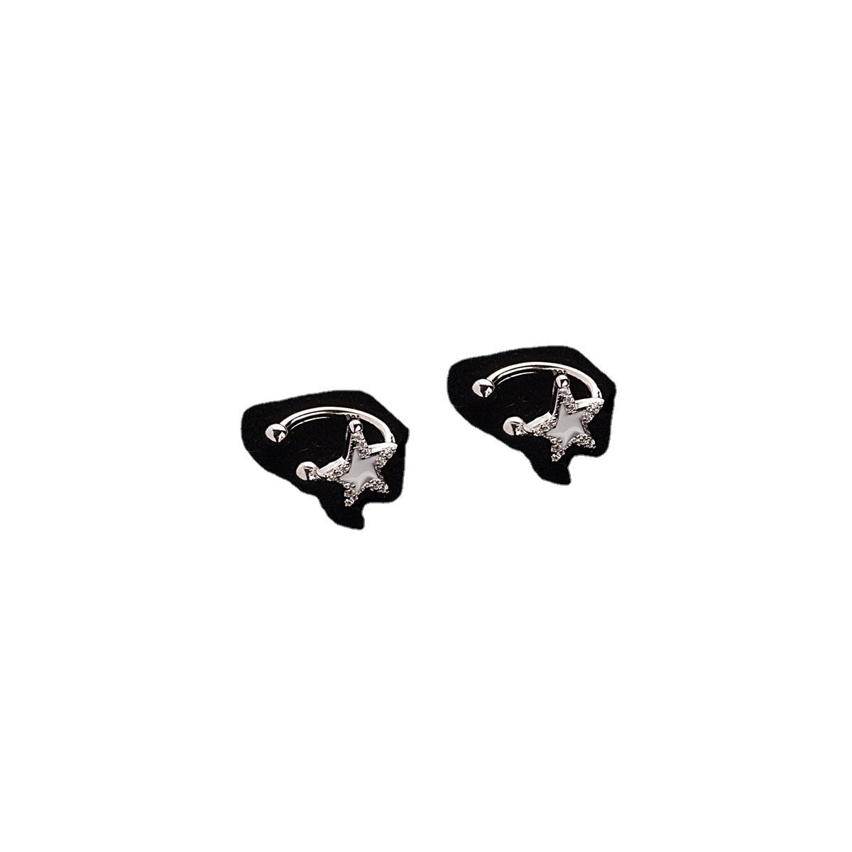 Women's Super Flash Pentagram Dignified Sense Of Design Twin Advanced Ear Clip