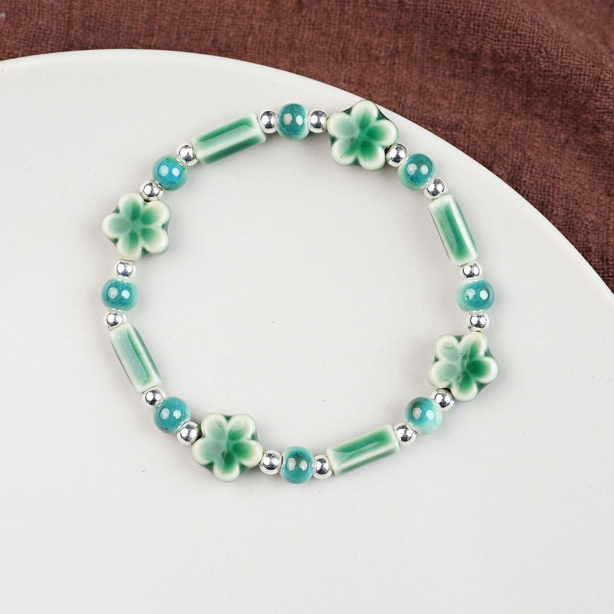 Ceramic Painted Pottery Beads Female Literary Bracelet