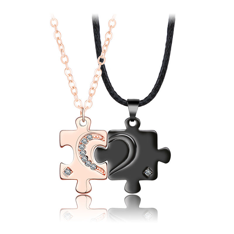 Couple Pair Of Simple Stylish Personality Creative Necklaces