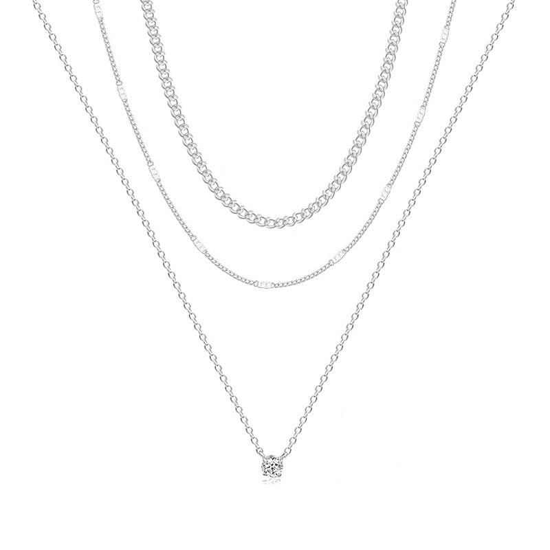 Women's Wind Twin Niche Design Fashion Cuban Chain Necklaces