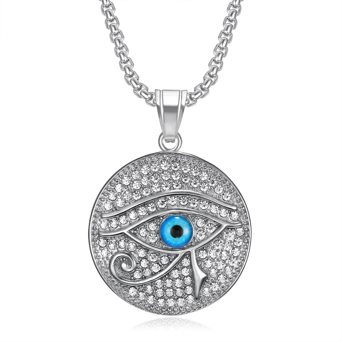 Titanium Steel Gold-plated Diamond Eye Of Pendants