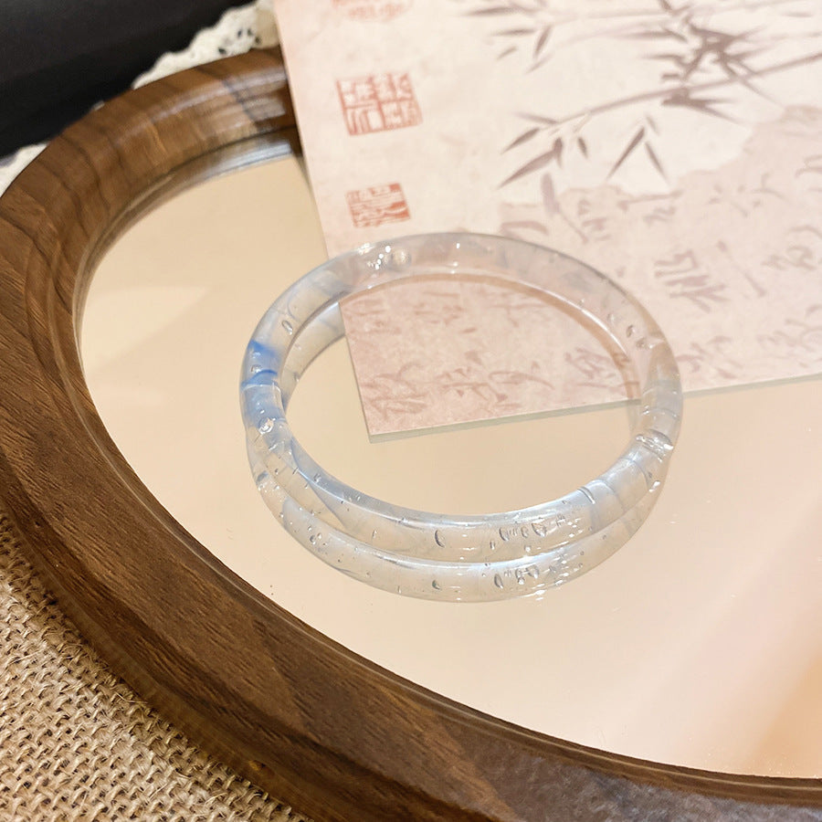 Women's Style Light Luxury Round Chalcedony Blooming Simple Exquisite Fashionable High-grade Bracelets