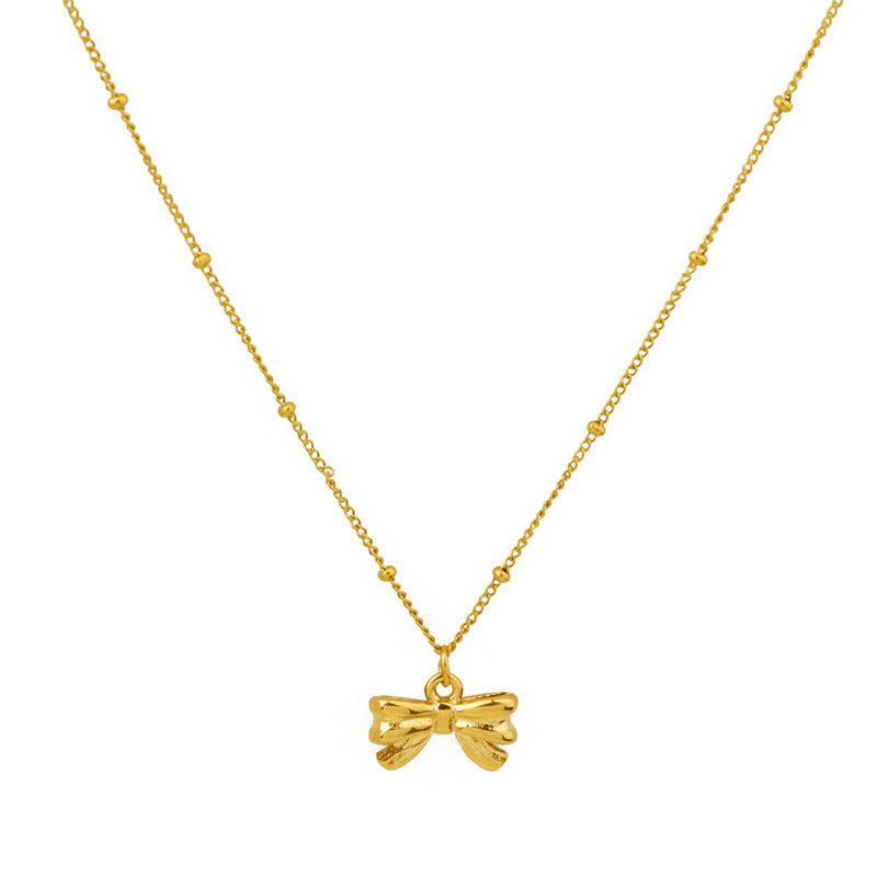 Affordable Luxury Fashion Small Exquisite Bow Necklaces