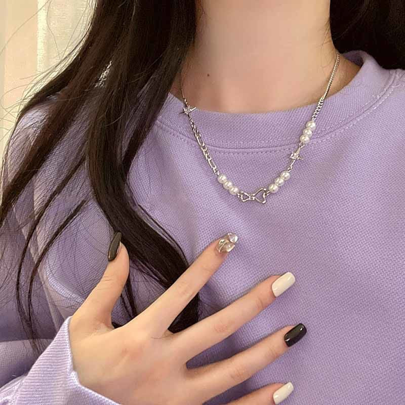 Pearl Stars Trendy Niche High-grade Irregular Sweater Necklaces