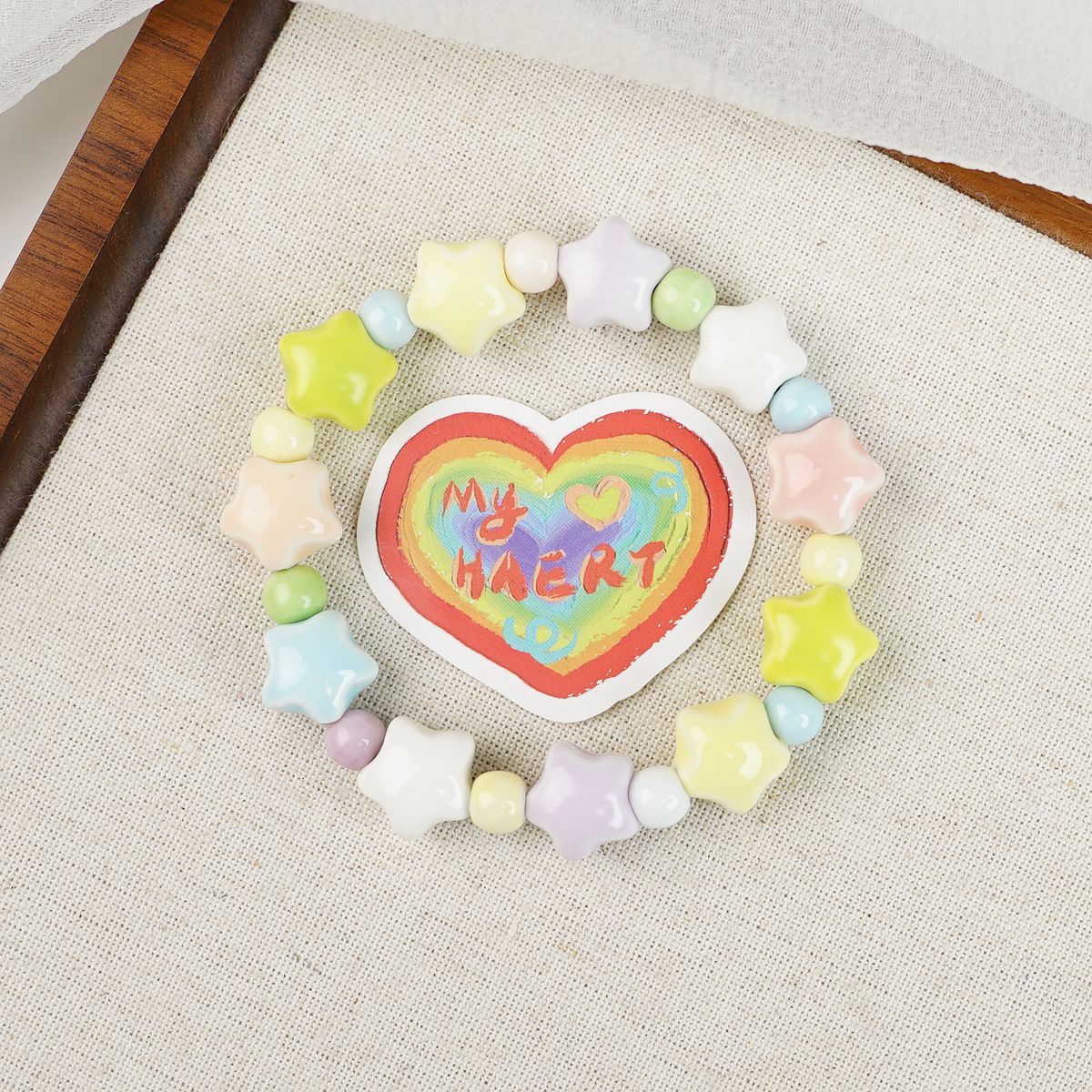 Ceramic Painted Pottery Beads Female Literary Bracelet