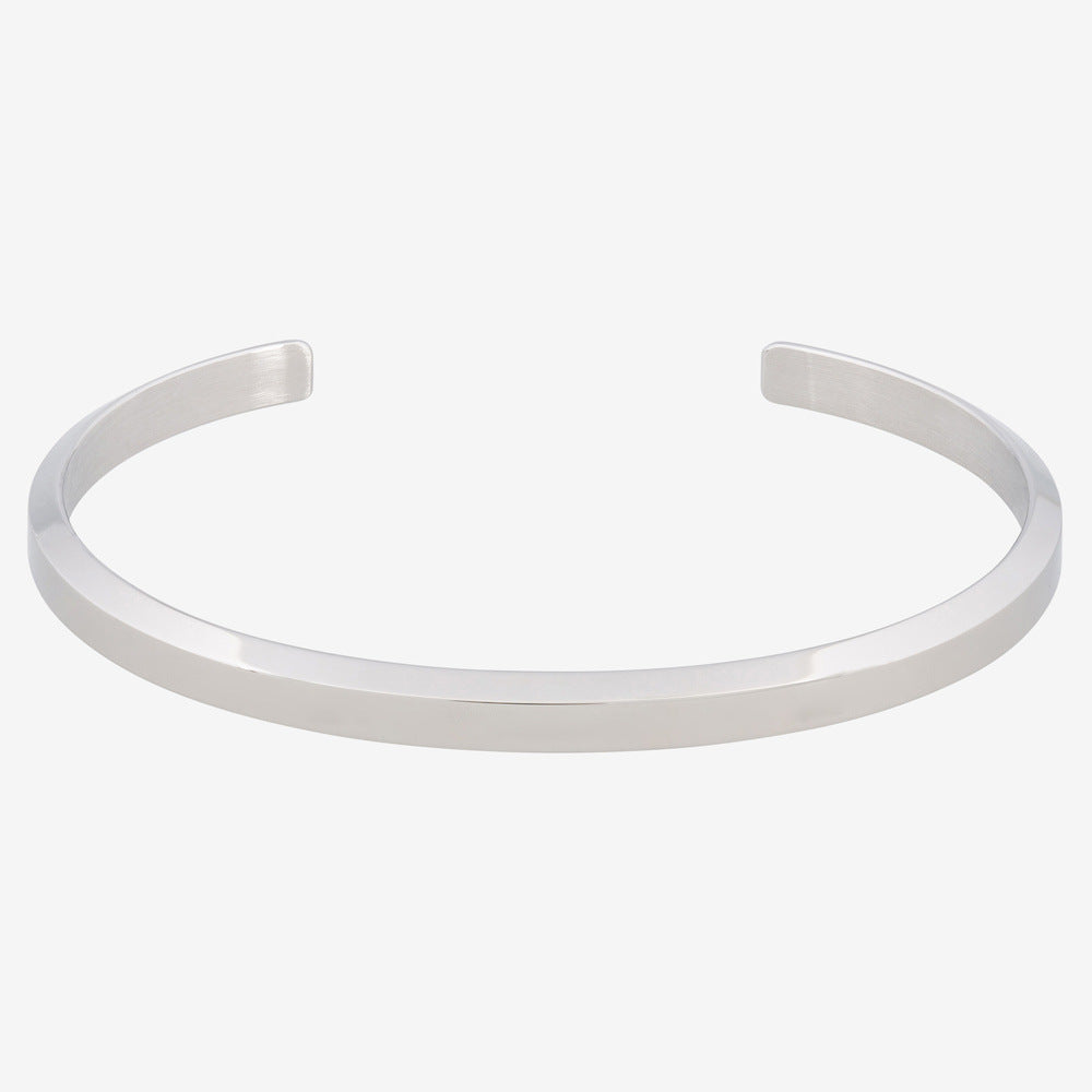 Narrow Type Opening Rose Gold Couple Female Bracelets