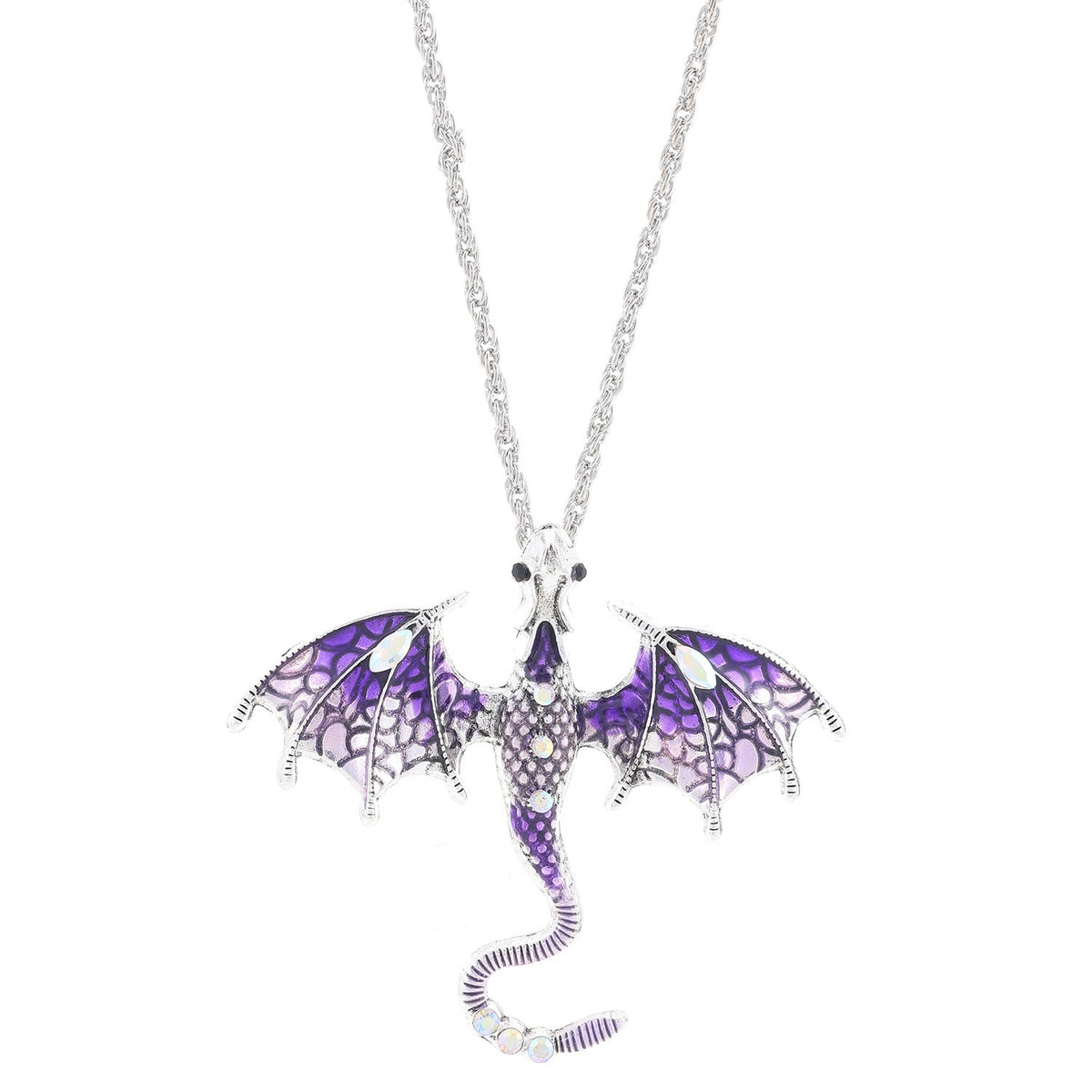 Cartoon Flying Dragon Female Niche Personality Enamel Color Diamond Inlaid Pendants