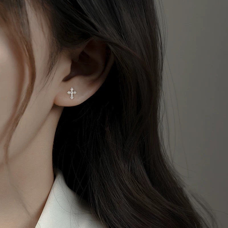 Pure Sier Cross Niche Design Indifference Trend Simple Petite Rings