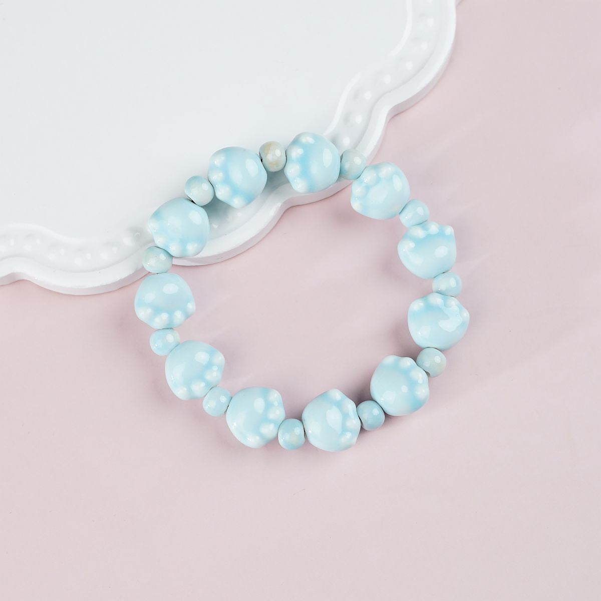 Ceramic Painted Pottery Beads Female Literary Bracelet