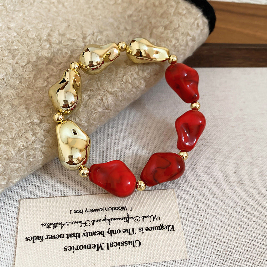 Acrylic Beaded Love Fashion Trend Clavicle Chain Vacation Jewelry Set