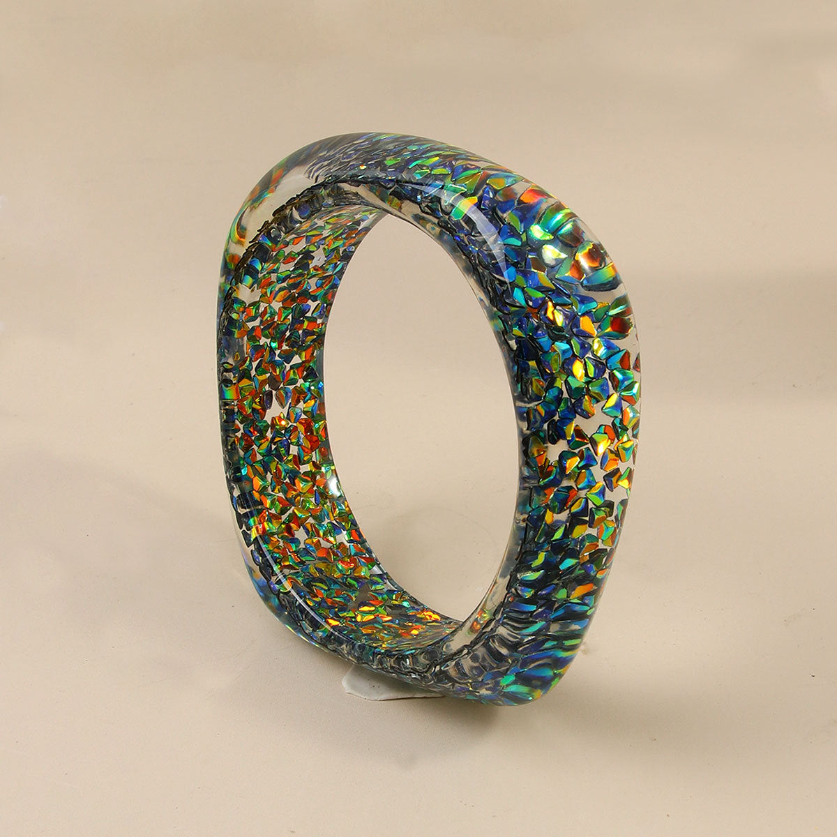 Color Flash Diamond In The Debris Resin Glitter Bracelets