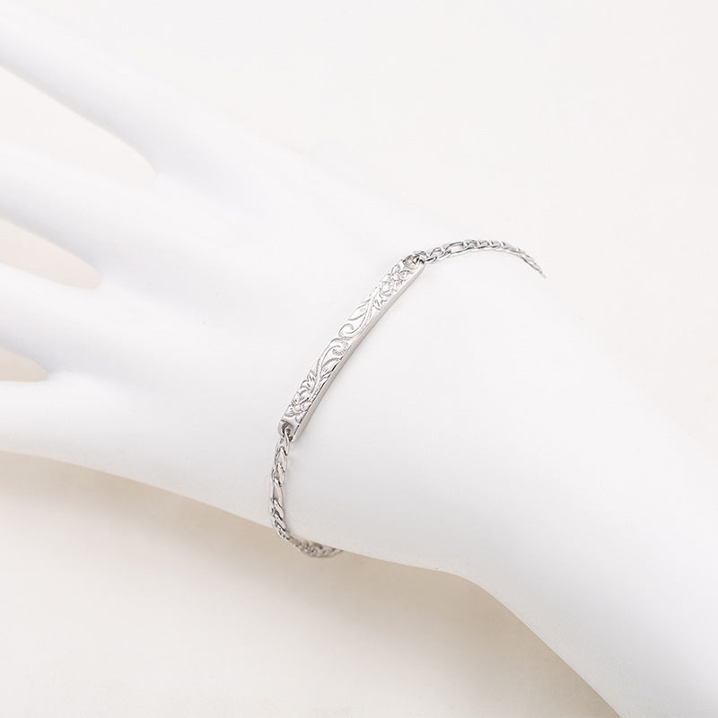 Retro Minority Titanium Steel Gold-plated Chain Vine Bracelets