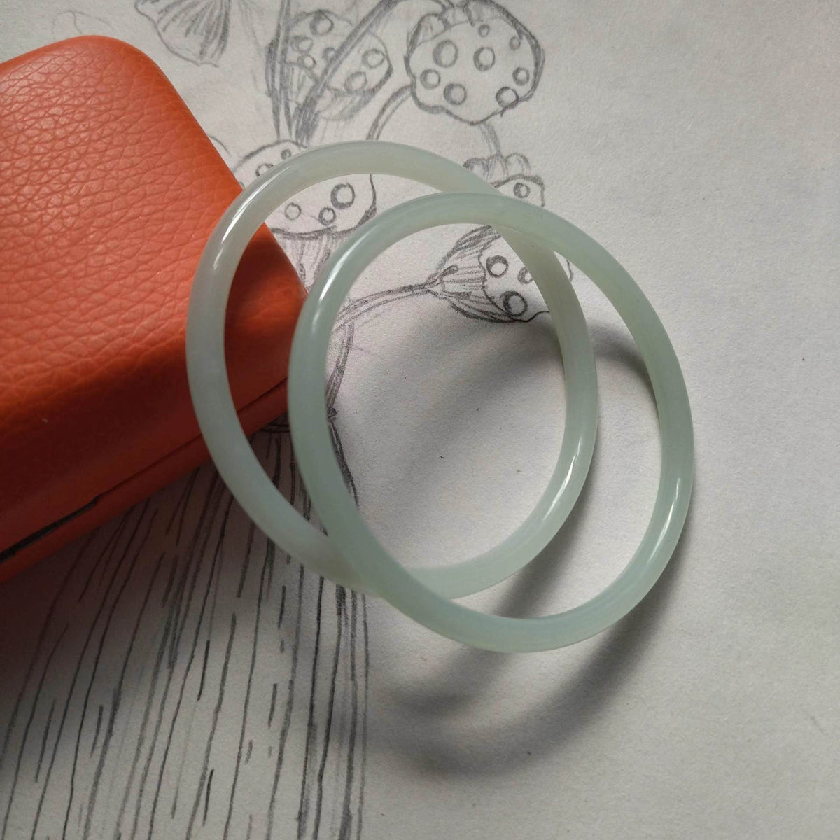 Inner Diameter Jingle Glass Imitation Jade Fine Rings