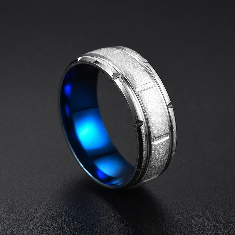 Men's Fashion Titanium Steel Graceful Geometric Couple Rings